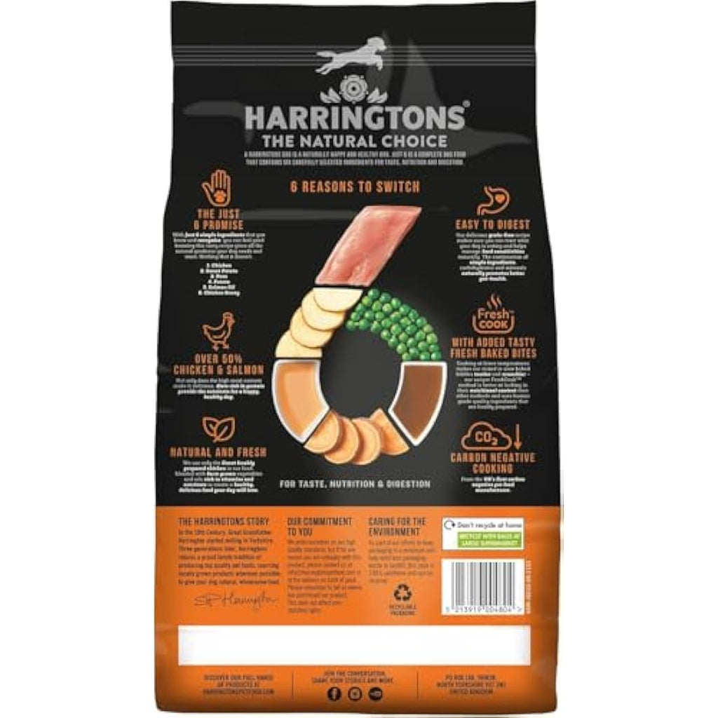 Harringtons Just 6 Grain Free Chicken Dog Food - 2kg (Pack of 4)
