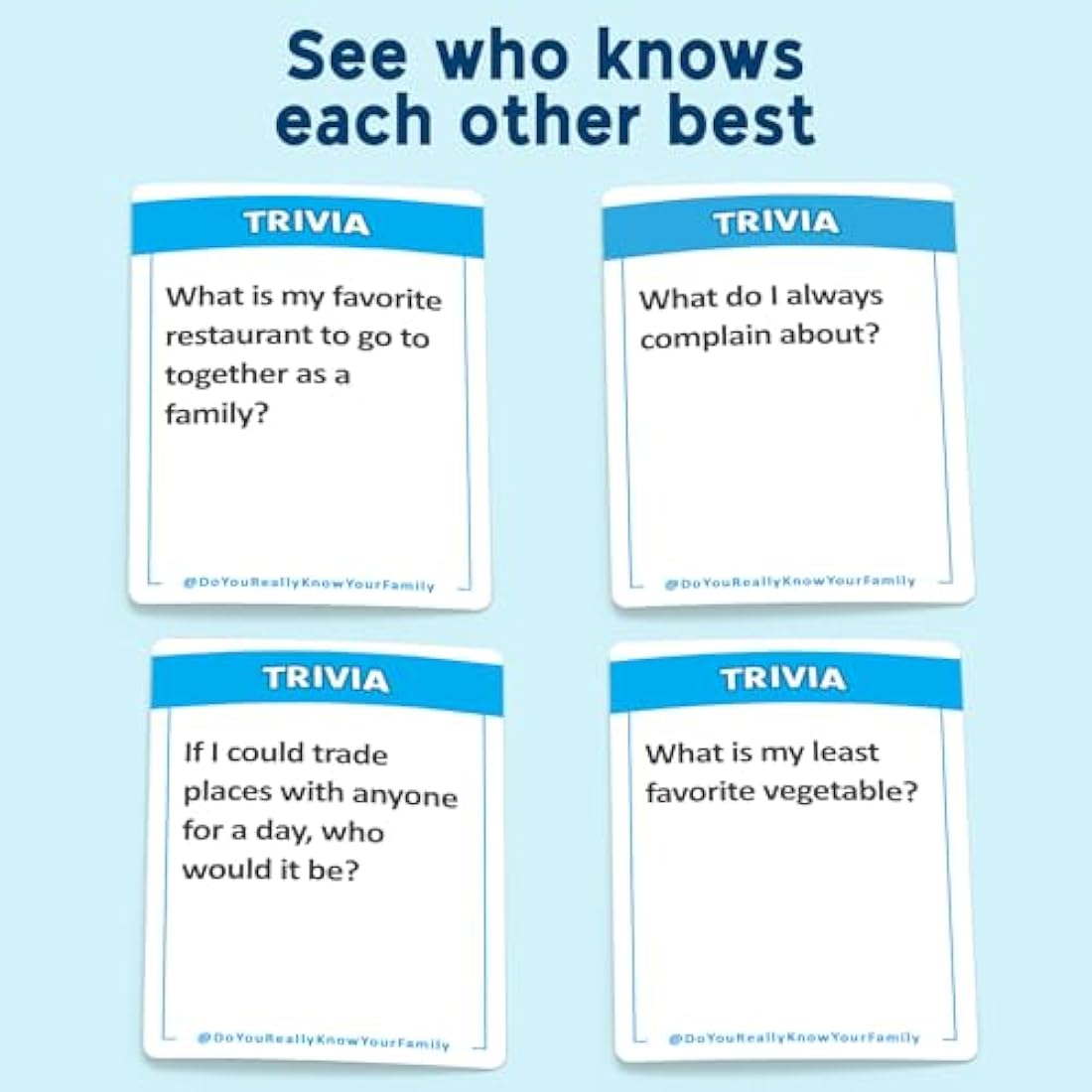 Moose Games Do You Really Know Your Family? Card Game for All Ages