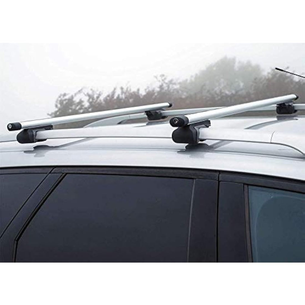 Summit SUM-003 Aluminium Roof Bars for Running Rails - 1.35m Silver