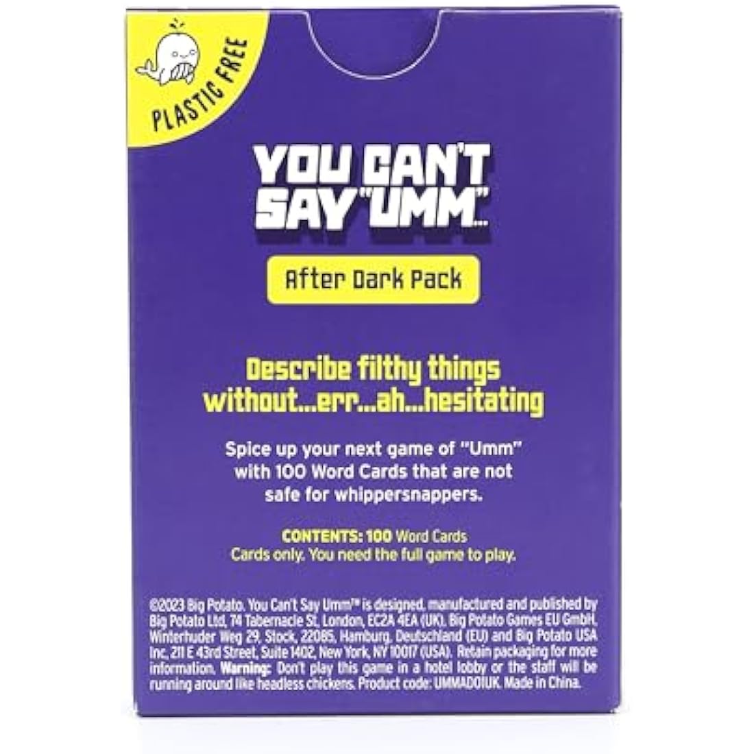 Big Potato You Can't Say Umm After Dark Adult Game Expansion Pack