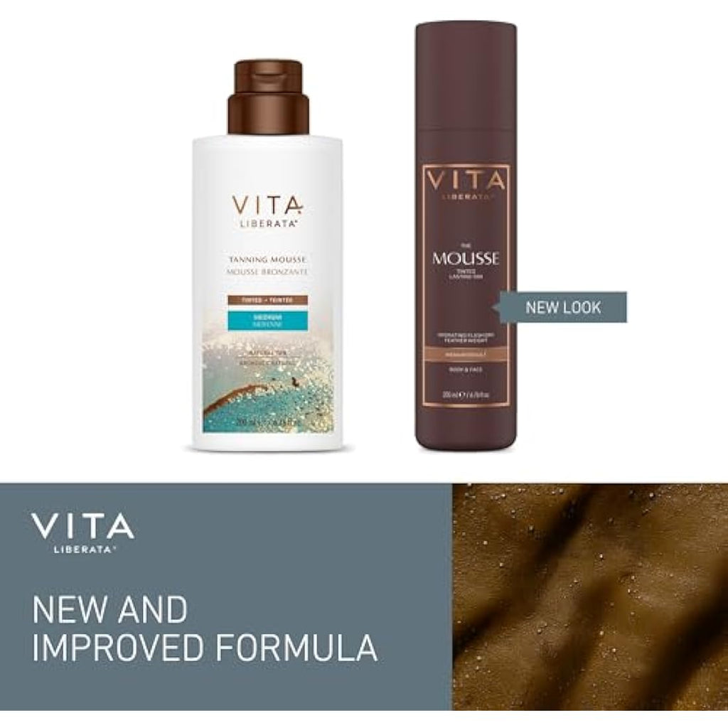 Vita Liberata Tinted Tanning Mousse Medium 200ml & Mitt Bundle