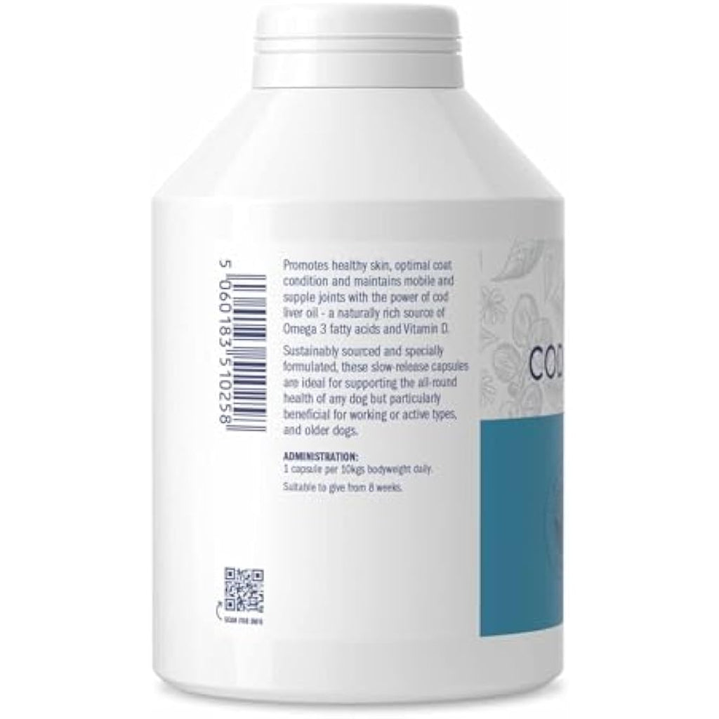 Dorwest Herbs Cod Liver Oil Capsules for Dogs & Cats - Omega 3, 500ct