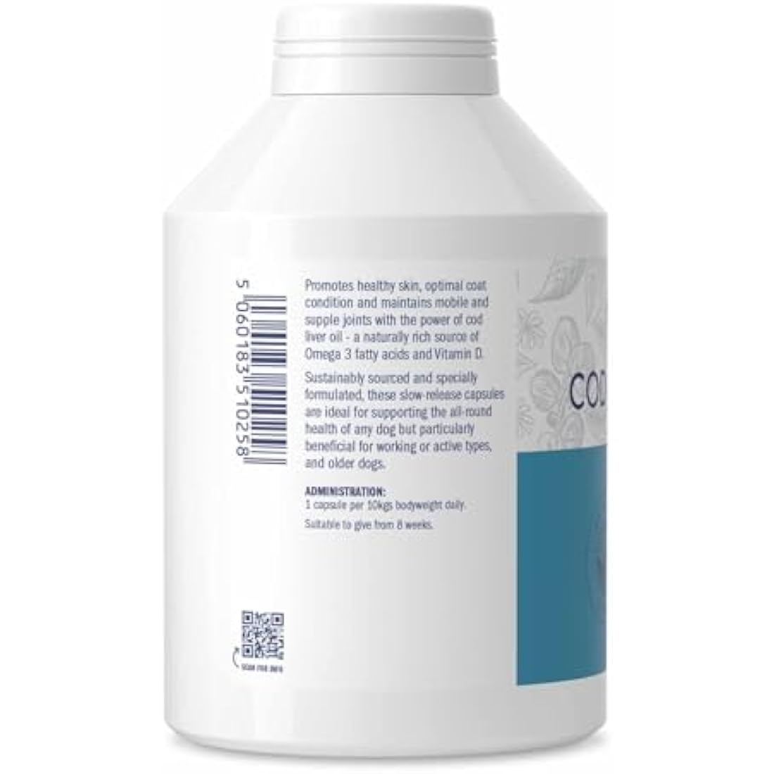 Dorwest Herbs Cod Liver Oil Capsules for Dogs & Cats - Omega 3, 500ct