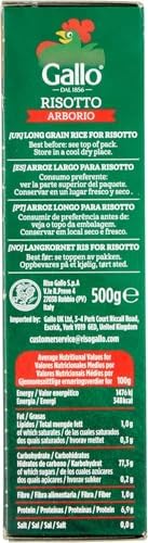 Riso Gallo Arborio Rice – Vegan Creamy Risotto Grains, 500g (12 Pack)