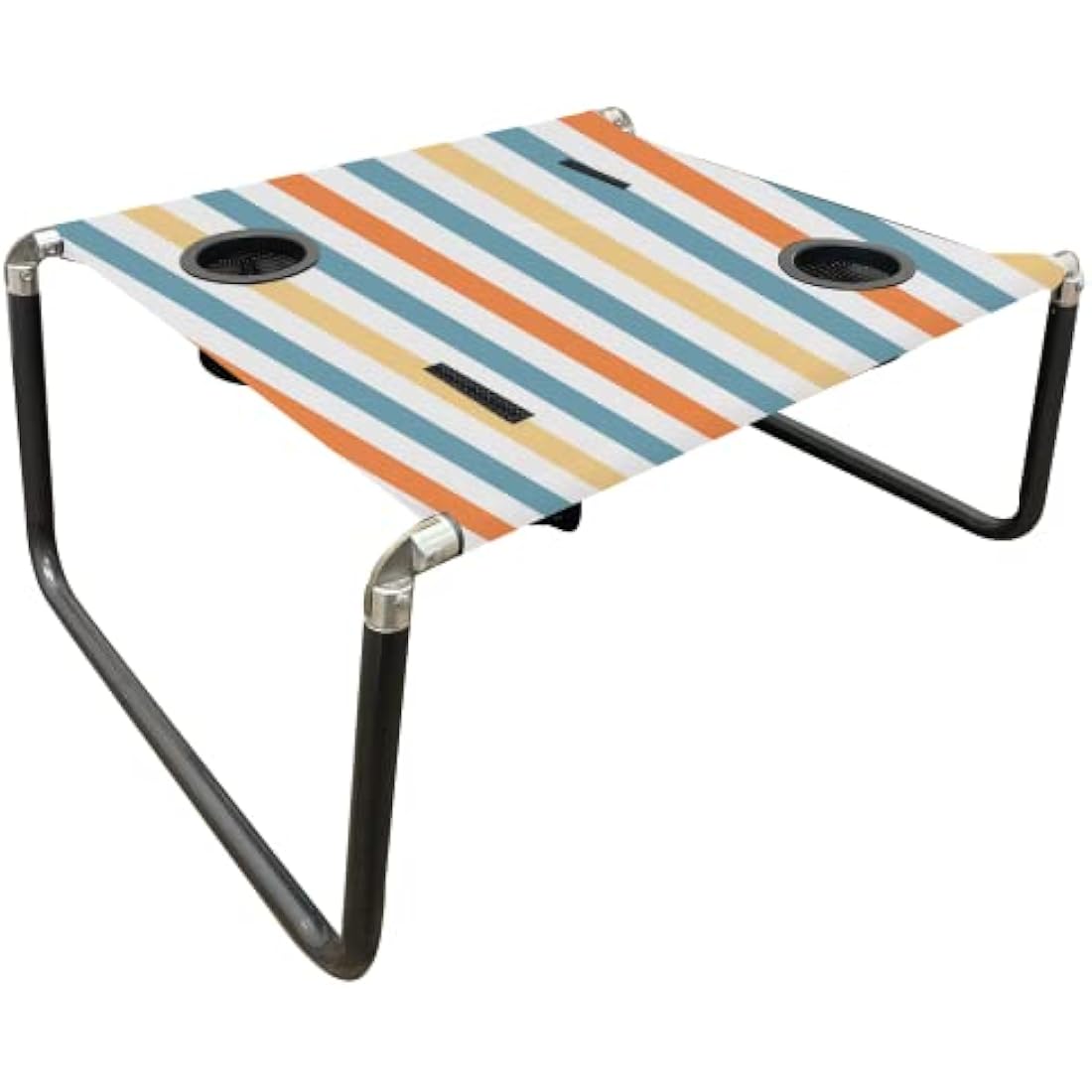 Neso Portable Beach Table | Lightweight Folding Canvas Table - Vintage Stripes