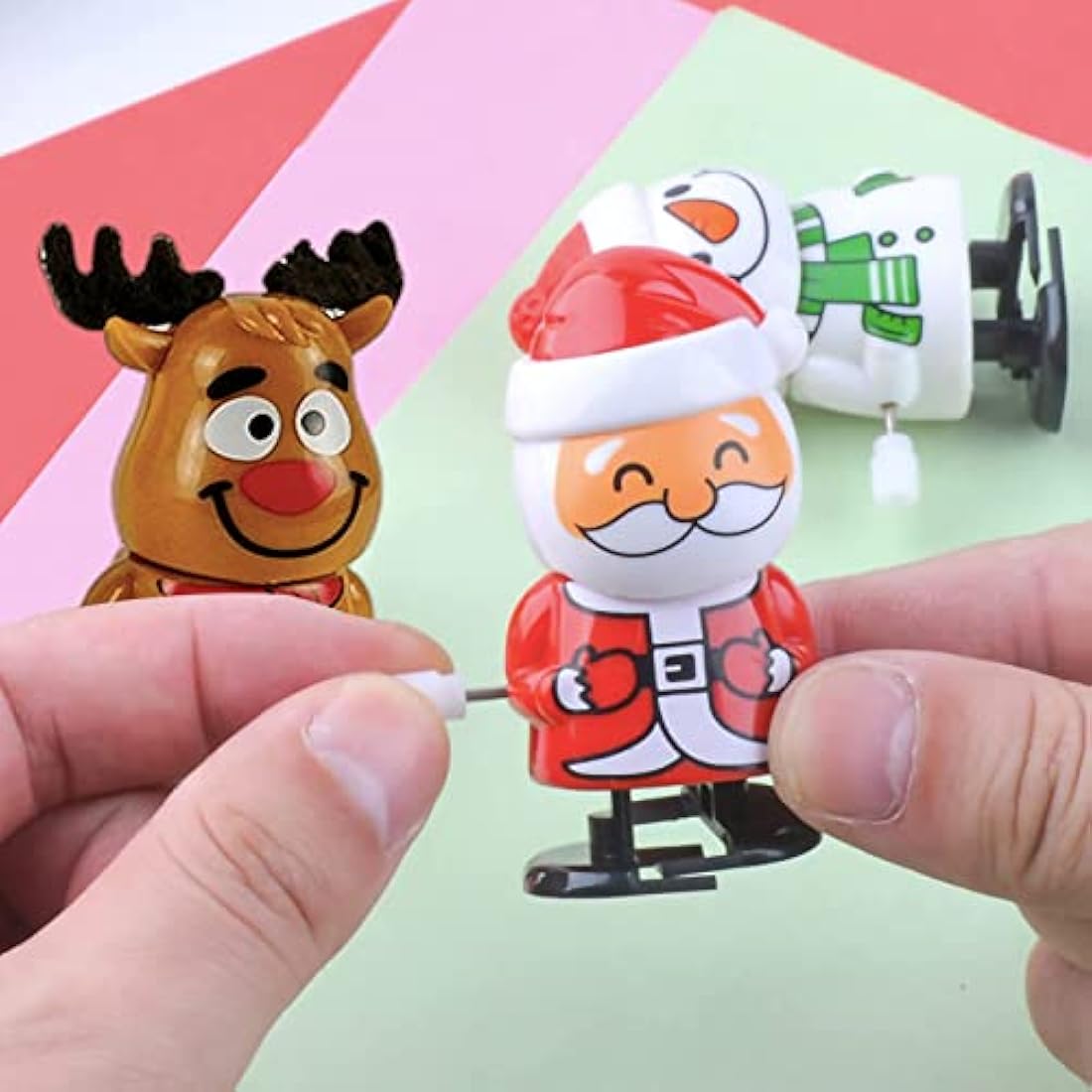 Jolof Store 5-Pack Christmas Wind Up Racing Toys for Stocking Fillers