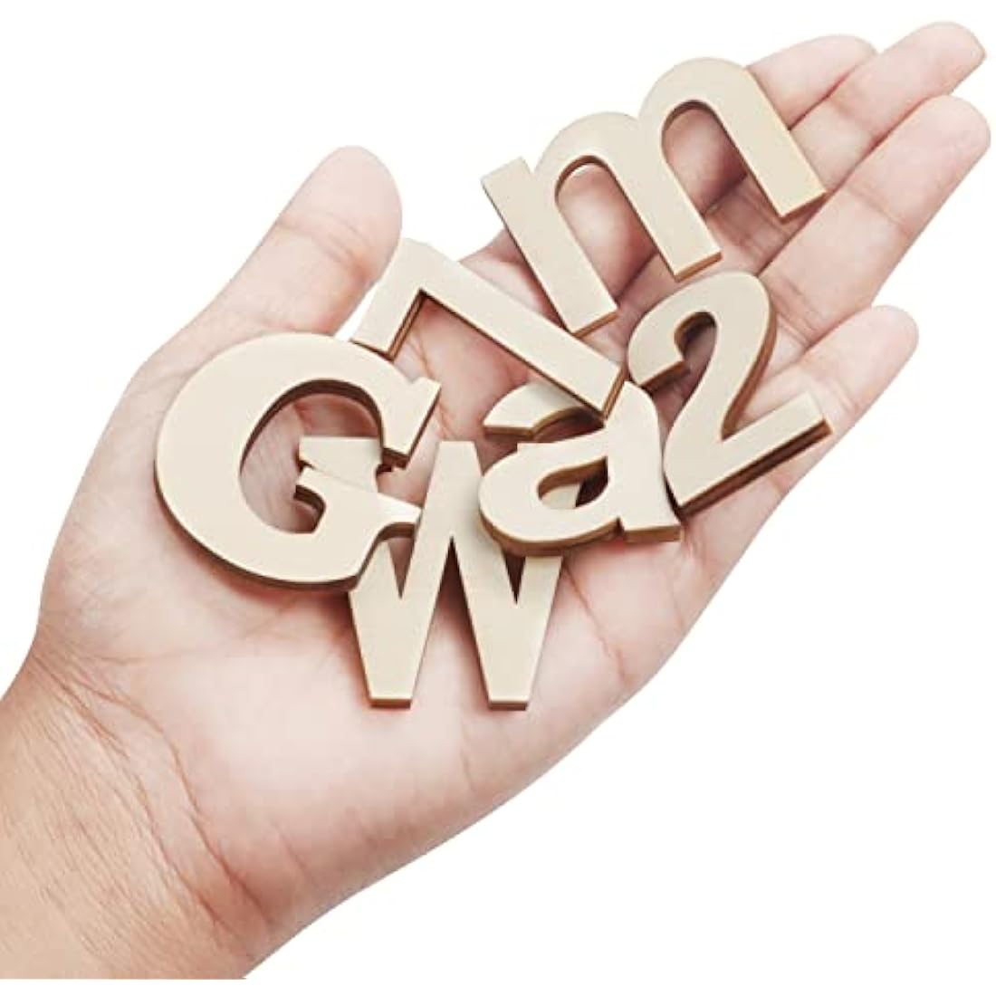 Jolof Store 124pc Unfinished Wooden Letters & Numbers for DIY Crafts