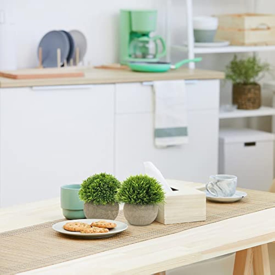 Jolof Store 3-Piece Artificial Potted Plants – Realistic Faux Greenery
