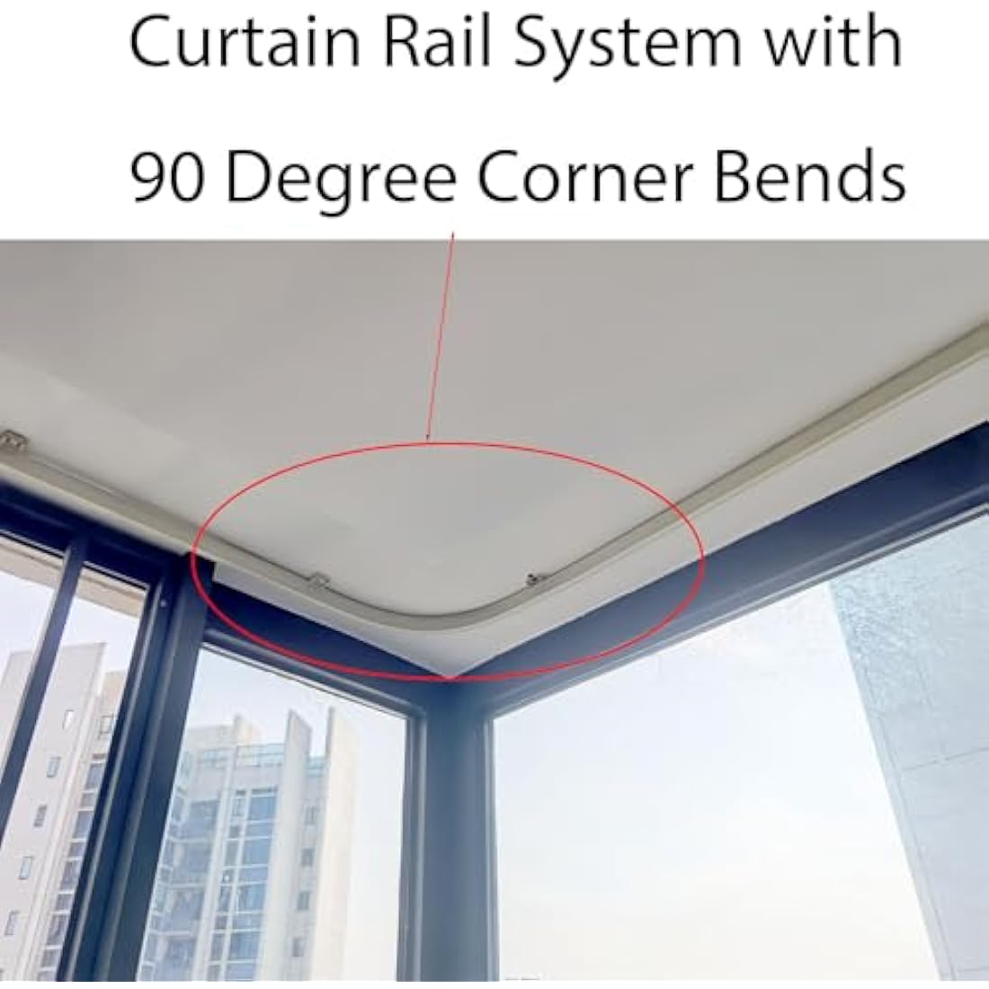 Flexible Ceiling Curtain Track – 3M Bendable Room Divider Rail