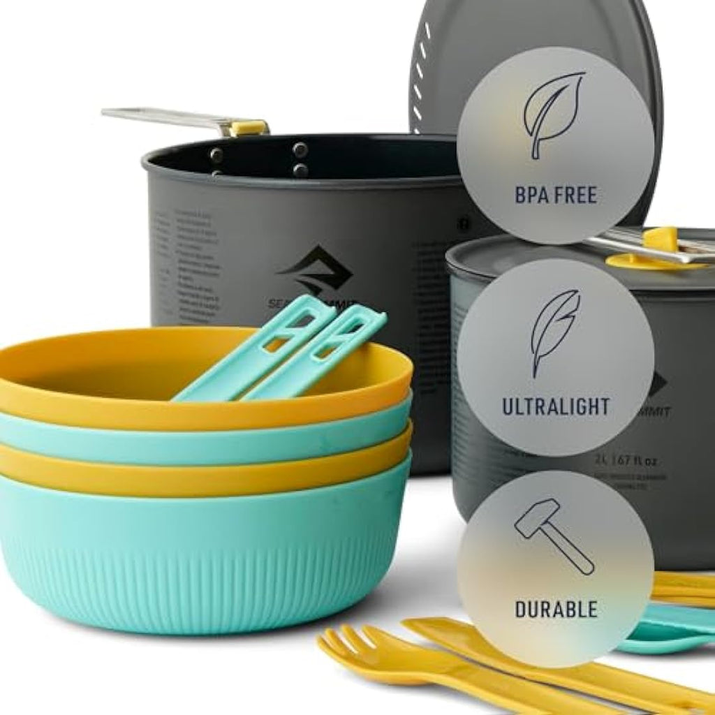 Sea to Summit Frontier Ultralight 2-Pot Camping Cook Set - 14 Piece