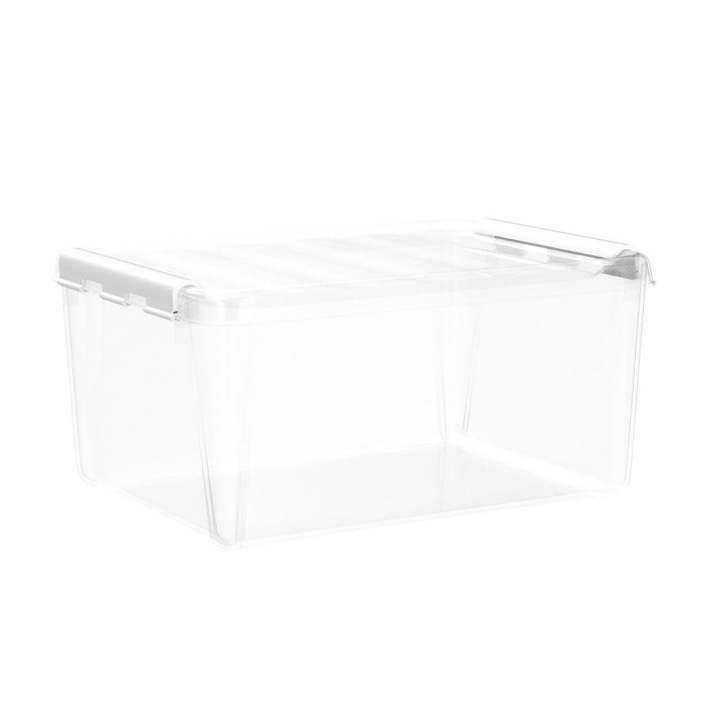 SmartStore 14L Plastic Storage Boxes with Lids | Set of 10 | Transparent