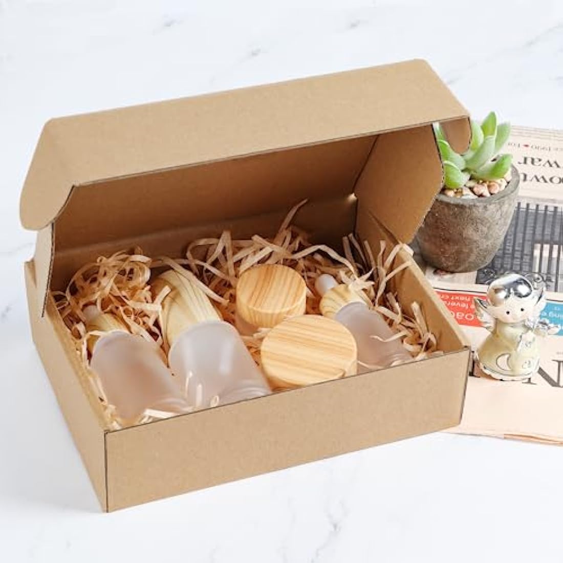 Jolof Store 7x5x2 Brown Corrugated Shipping Boxes - 25 Pack Small Mailers