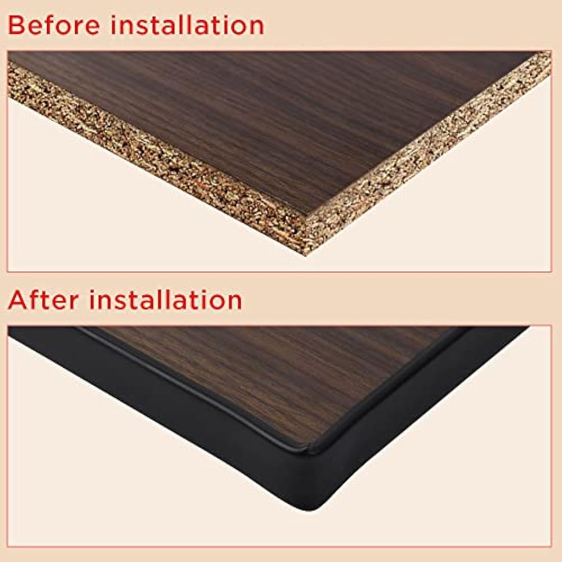 Flintronic 5m x 18mm U-Shape TPE Edge Banding | Self-Adhesive Furniture Trim