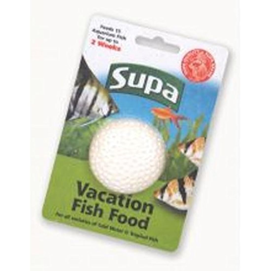 Supa Holiday Fish Food Block 25g - 2 Pack Vacation Feeder for Tropical Fish