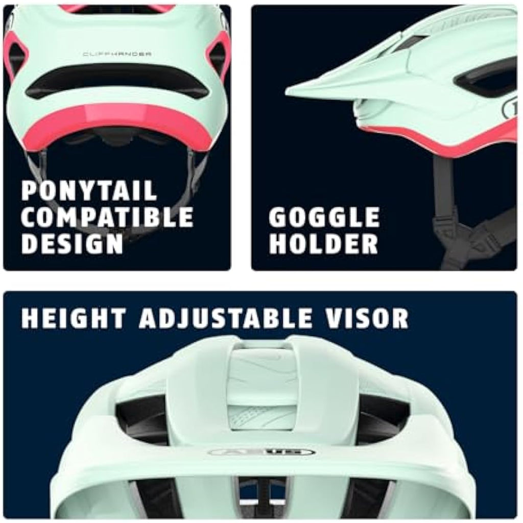 ABUS CliffHanger MTB Helmet – Vented Trail Bike Helmet with Fidlock