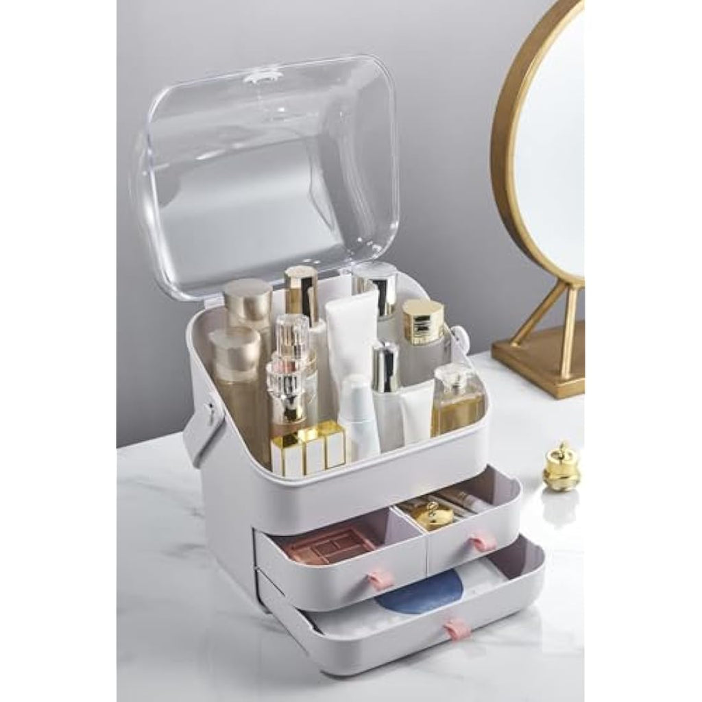 Jolof Store Makeup Organizer – Large Dustproof Cosmetic Storage Box