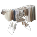 SONGMICS Foldable Clothes Drying Rack – Height-Adjustable Steel Airer