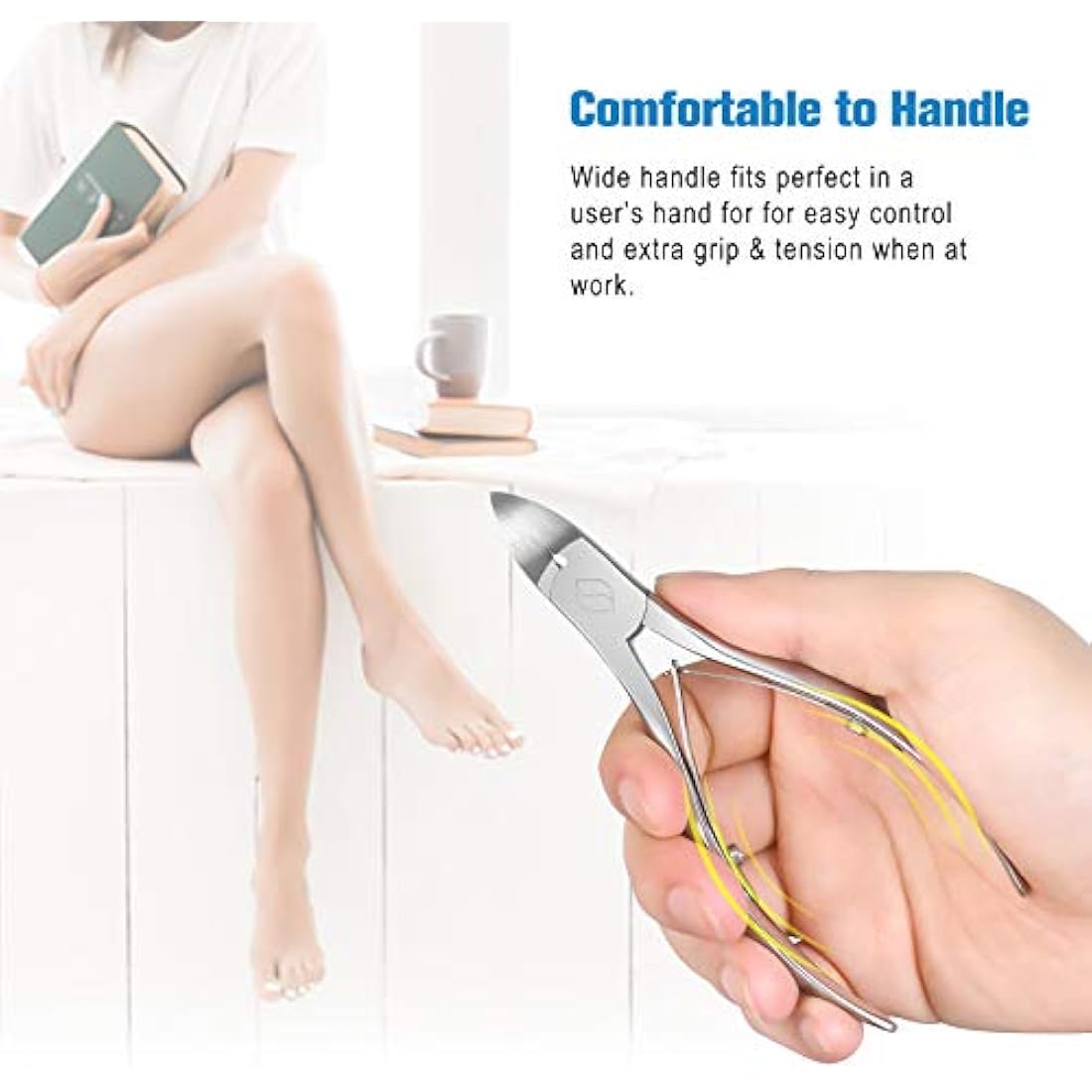 FERYES Heavy Duty Toenail Clippers | Stainless Steel for Thick Nails