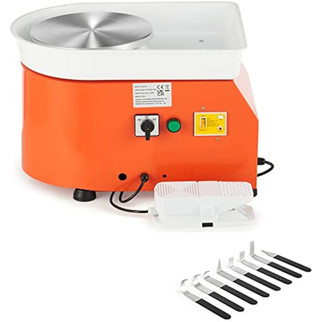 Creworks 350W Electric Pottery Wheel | 25cm Turntable with Foot Pedal