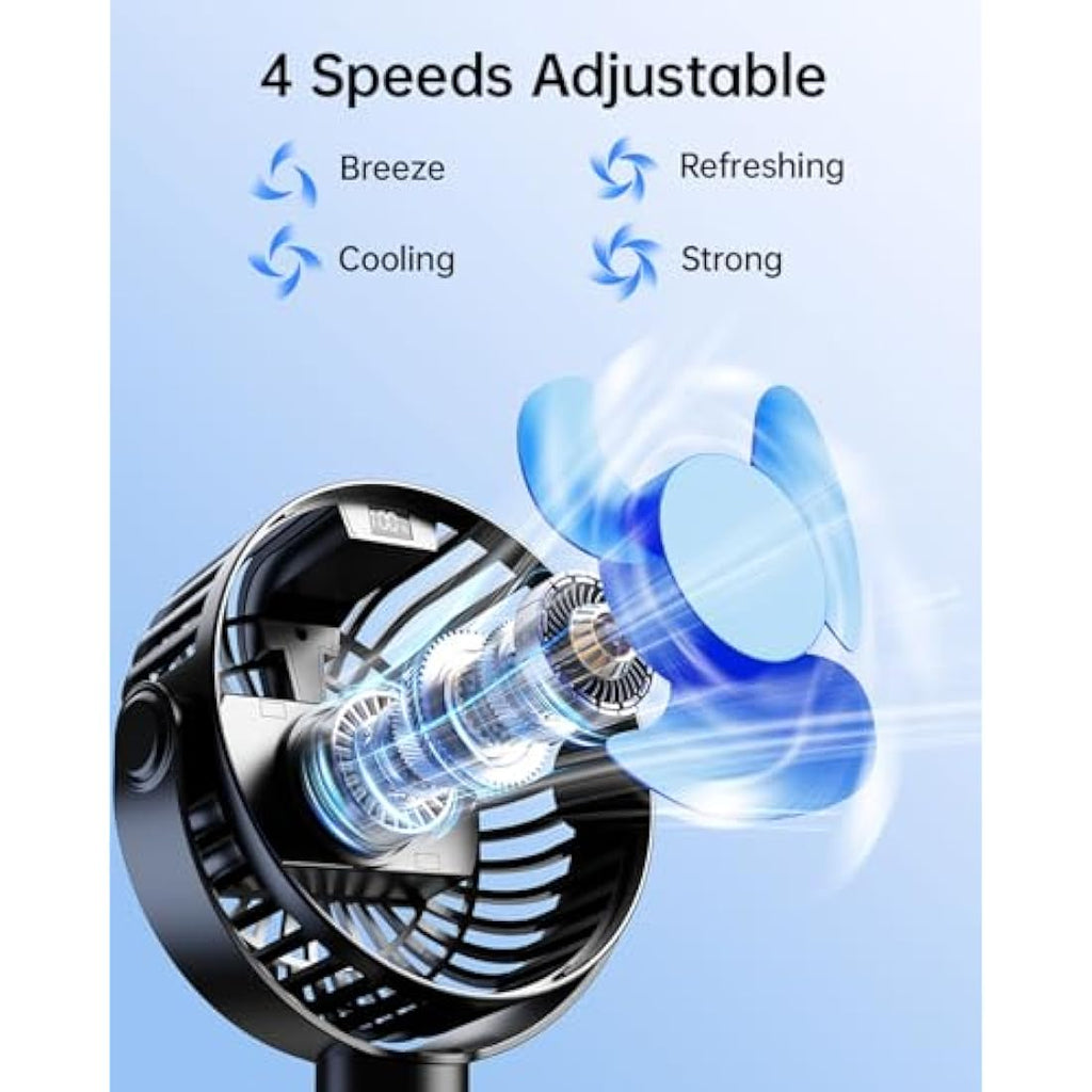 SWEETFULL Portable Stroller Fan | 4000mAh LED Display Rechargeable Fan