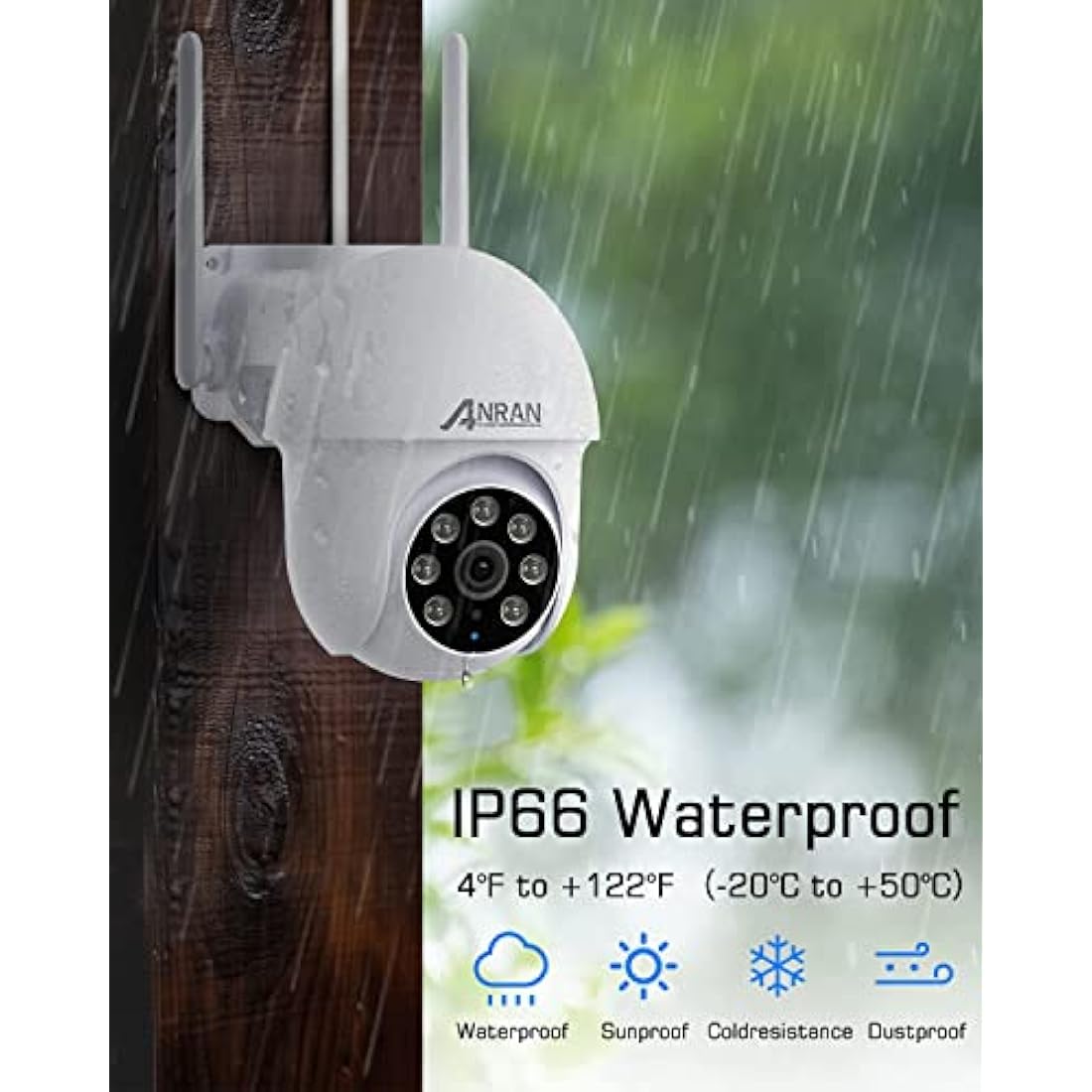 ANRAN 5MP Outdoor Security Camera | 360° Auto Tracking WiFi CCTV – P3 Max