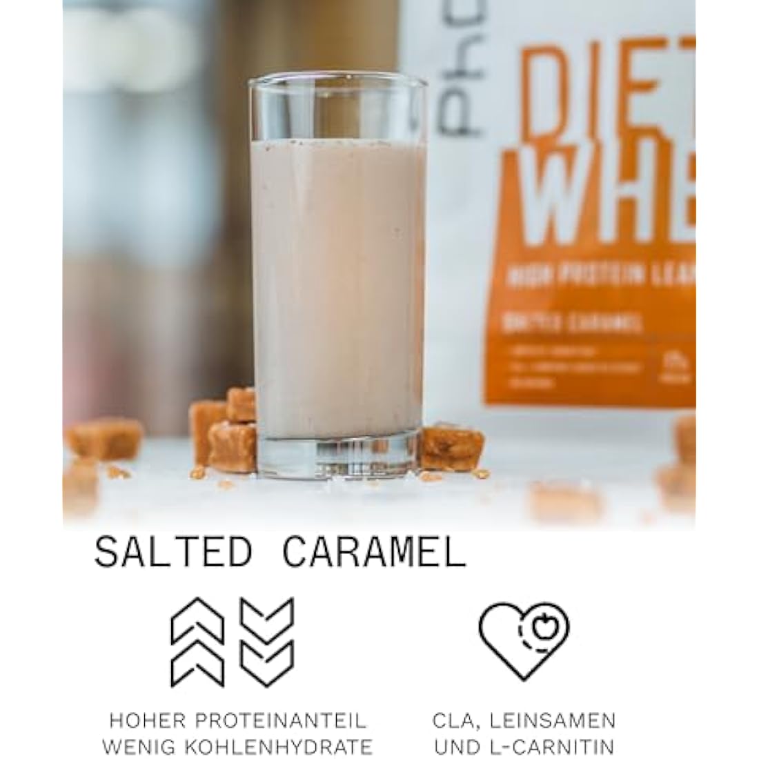 PhD Diet Whey Protein Powder – Salted Caramel Lean Matrix – 2kg