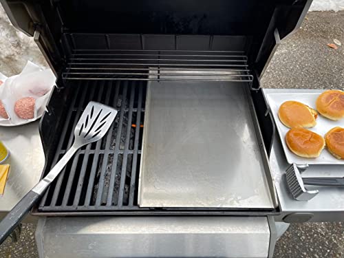 Grihero Stainless Steel Universal Griddle Plate | 40x30cm BBQ Plancha Set