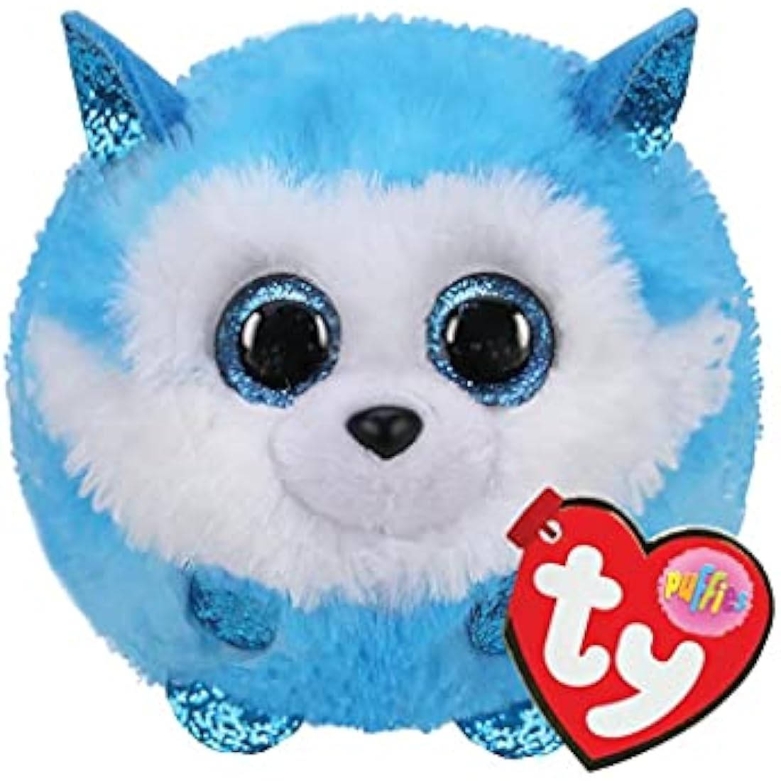 Ty Puffies Prince Blue Husky - 4 Inch Collectible Soft Plush Toy