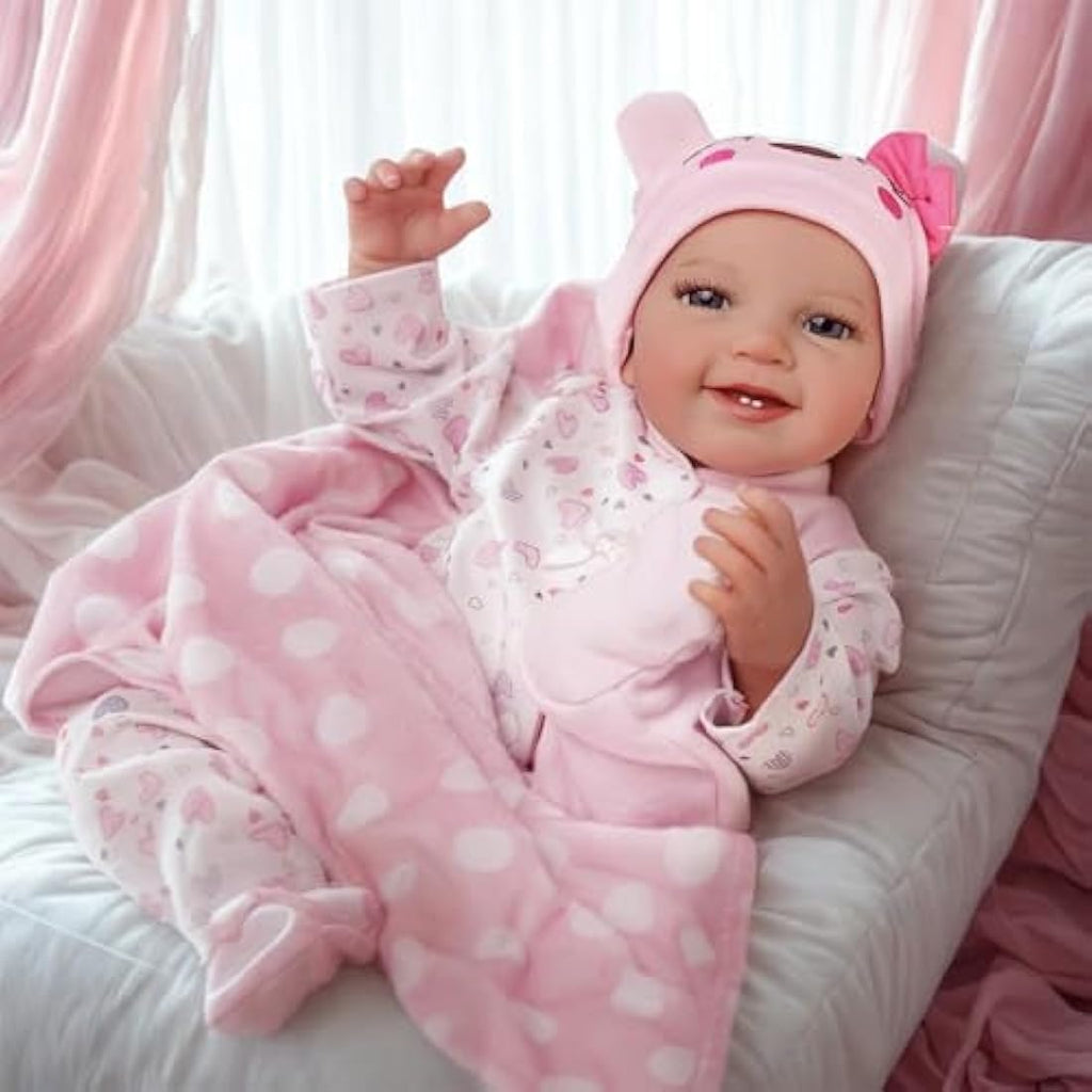 BABESIDE 20 Inch Realistic Reborn Baby Doll – Lifelike Silicone Vinyl Girl