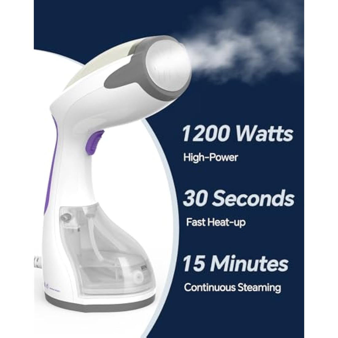 Beautural Handheld Garment Steamer – Portable Fabric Wrinkle Remover