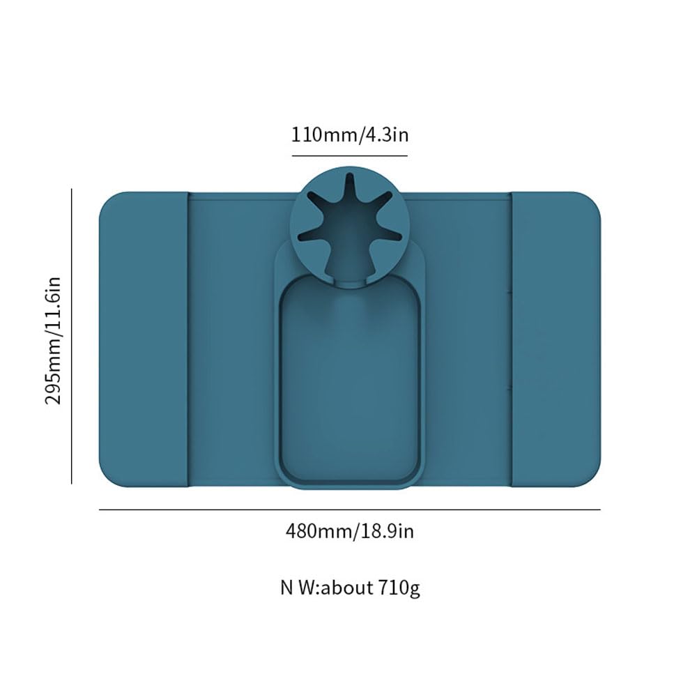 Hosoncovy Silicone Sofa Couch Cup Holder Tray Drink Holder with Side Pockets for Sofa Arm Couch Caddy Anti-Spill for Chair Recliner,Armrest Remote - image 2