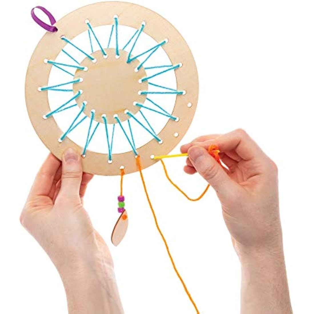 Baker Ross Wooden Dream Catcher Kit for Kids Arts and Crafts – 4 Pack