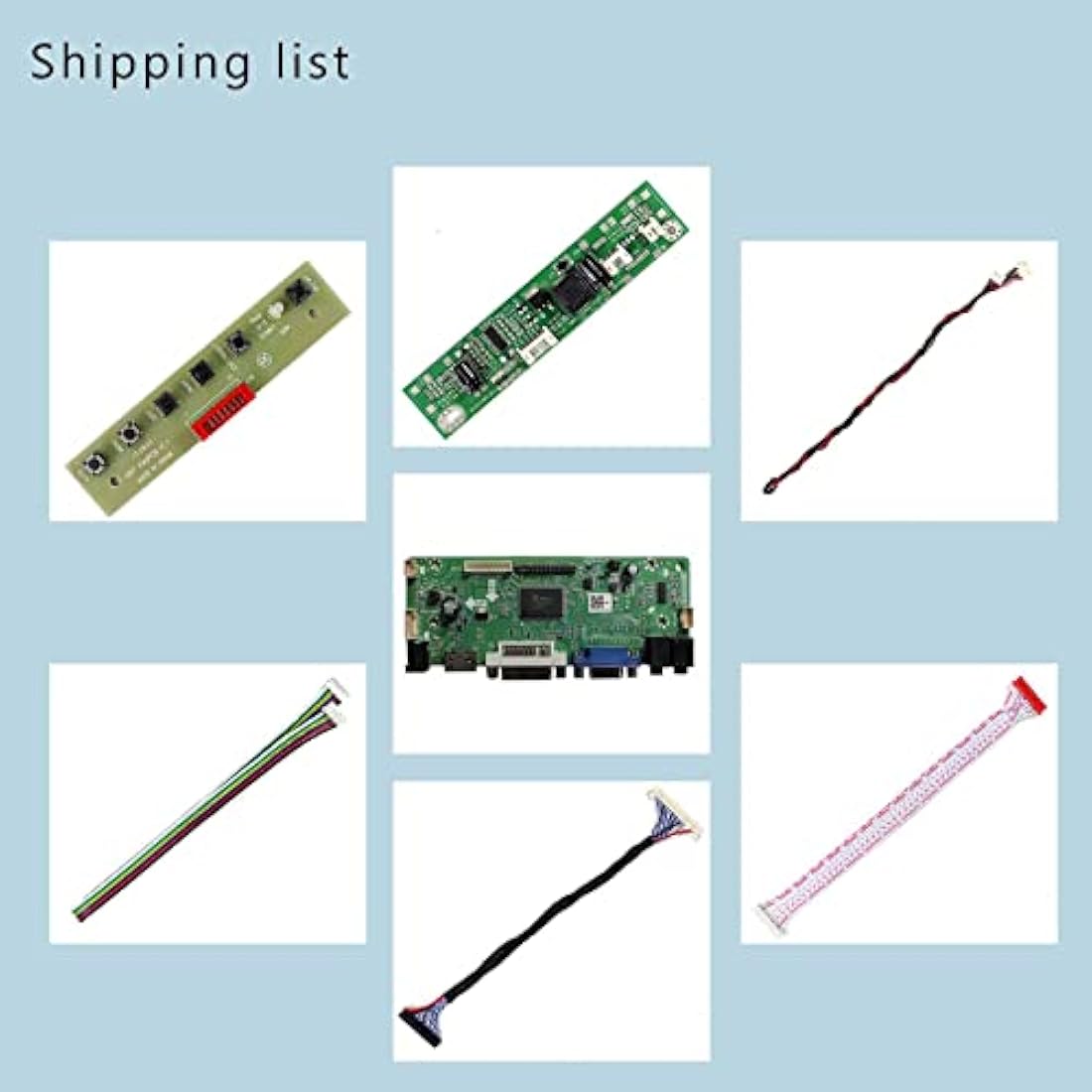 VSDISPLAY DVI VGA Audio LCD Controller Board for 21.5-27" 30-Pin LVDS Screen