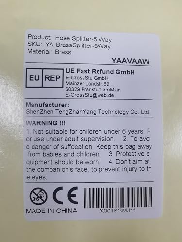 5-Way Brass Garden Hose Splitter – 3/4" Tap Manifold Adapter