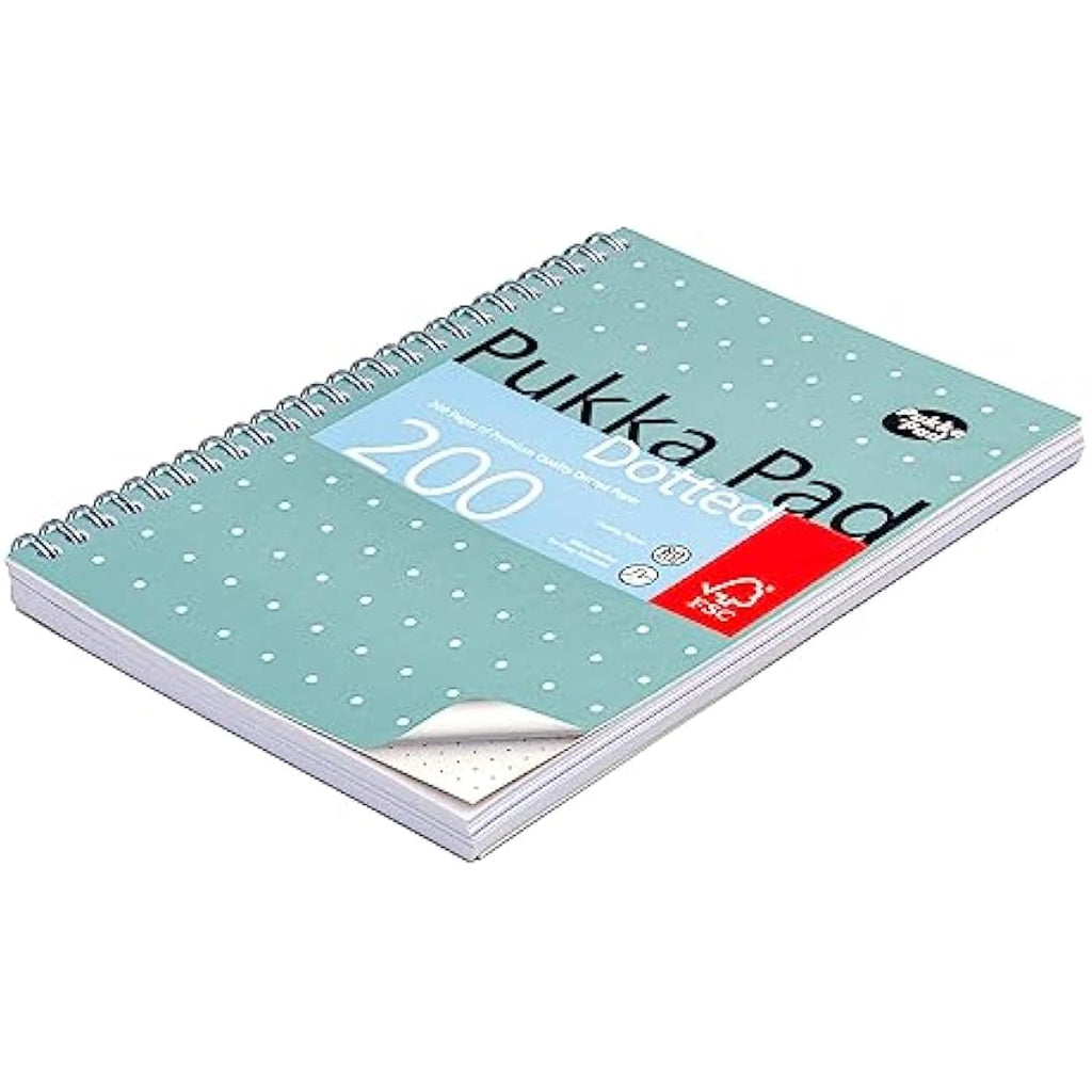 Pukka Pad A5 Dotted Notebook – Metallic Jotta Book 200 Pages, 3 Pack
