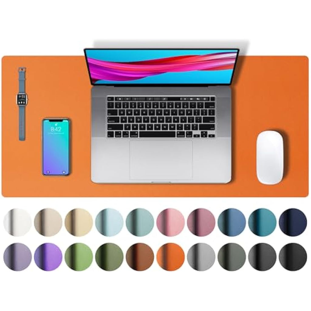 Aothia PU Leather Desk Mat – Non-Slip Waterproof Office Pad, 60x35cm
