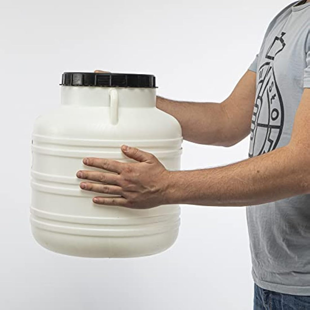 Browin 30L Wide-Neck Fermentation Barrel – White Food Grade Bucket