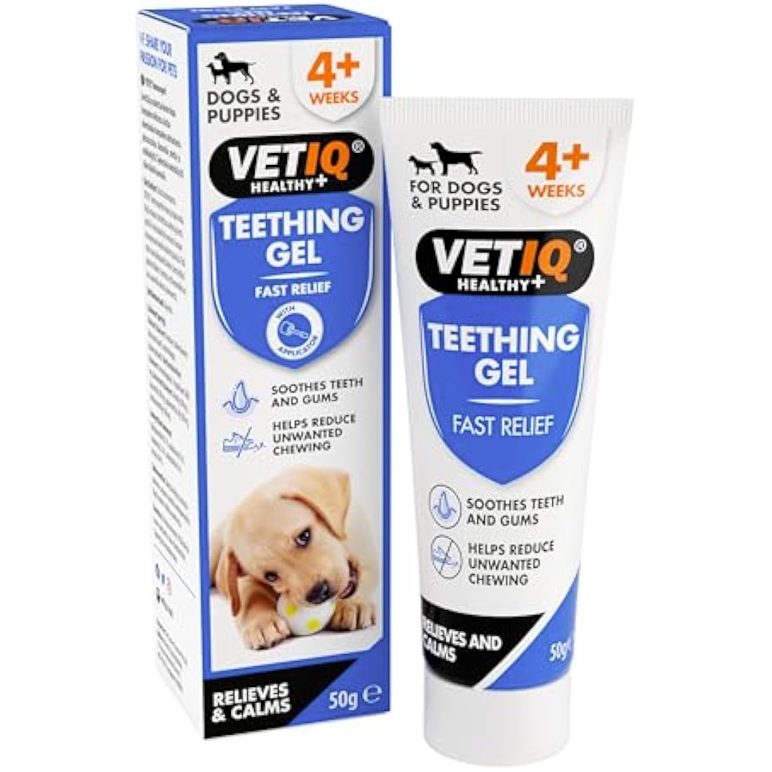 VETIQ Puppy Teething Gel – Fast Pain Relief for Sore Gums, 50g