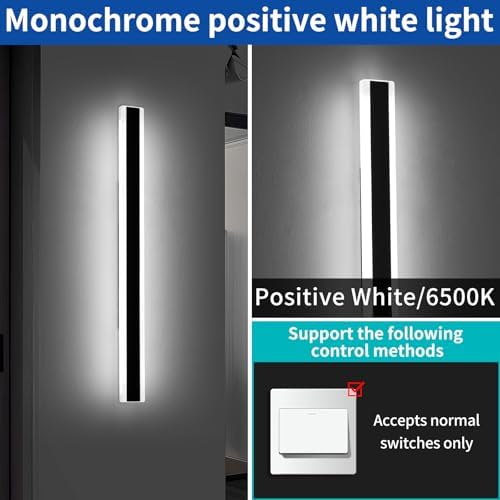 Mikeru 120cm Outdoor LED Wall Sconce | IP65 Waterproof Black Light 2-Pack