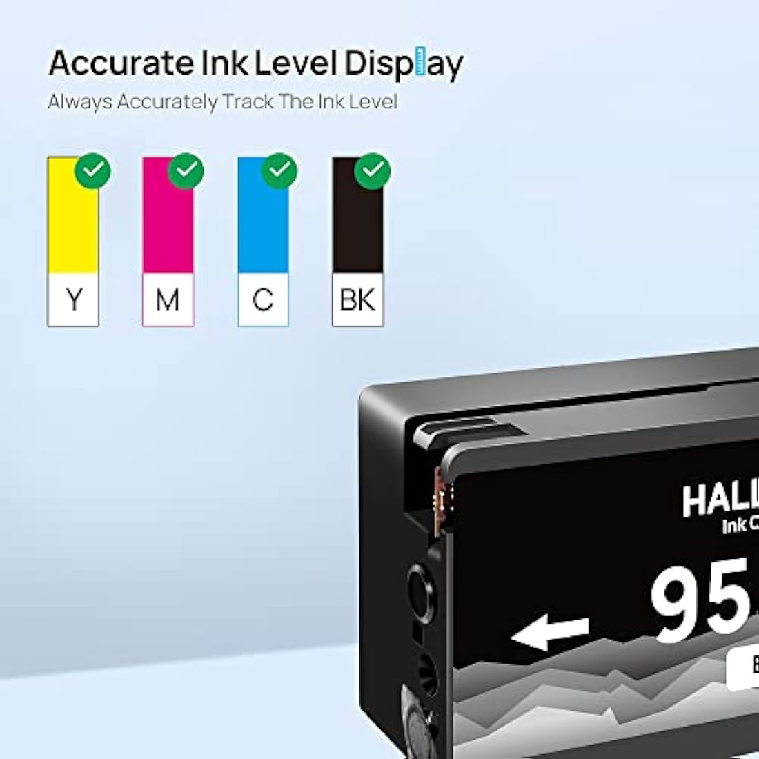 HALLOLUX 953XL Remanufactured Ink Cartridges for HP Officejet Pro (4-Pack)