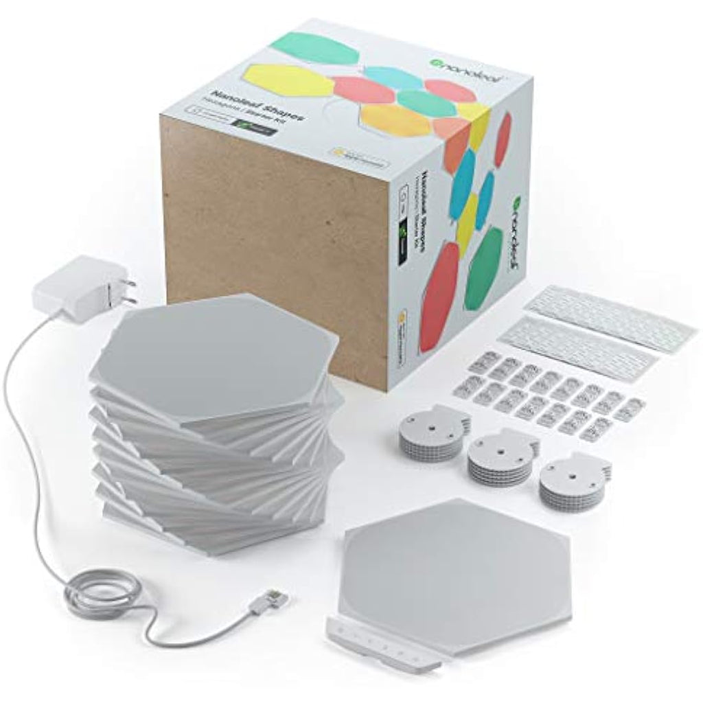 Nanoleaf Shapes Hexagon Starter Kit | 15 Modular LED Smart Light Panels