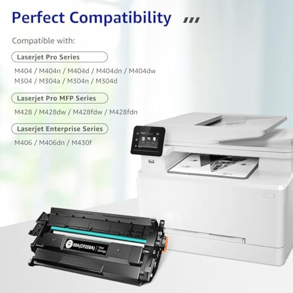 CMYBabee CF259A Black Toner with Chip for HP LaserJet Pro M404 M428 (1-Pack)
