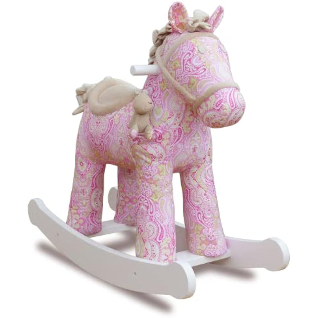 Little Bird Told Me Pixie & Fluff Rocking Horse – Pink Paisley Wooden Toy