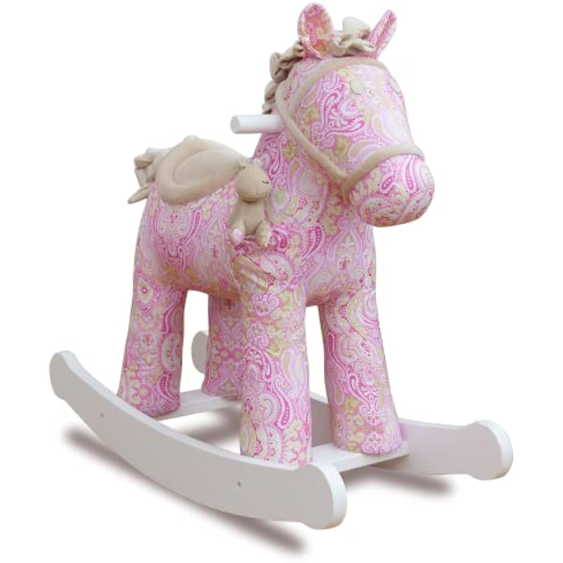 Little Bird Told Me Pixie & Fluff Rocking Horse – Pink Paisley Wooden Toy