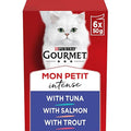 Gourmet Mon Petit Wet Cat Food - Tuna, Salmon & Trout - 48 x 50g Pouches