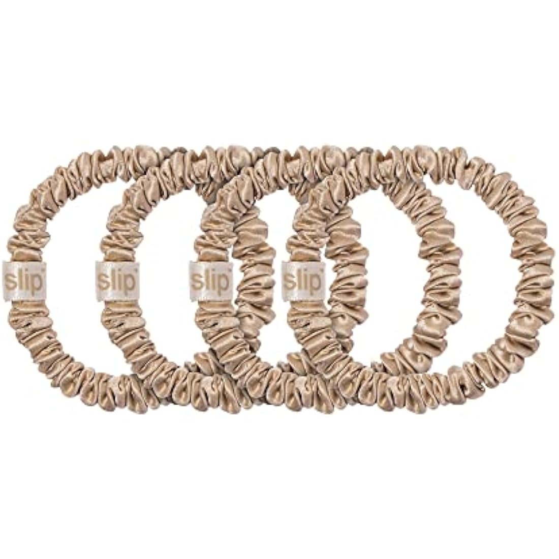 Slip Skinny Silk Scrunchies – 4 Pack Blonde Mulberry Silk Hair Ties