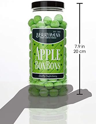 Berrymans Apple BonBons Retro Sweets Gift Jar - Traditional Candy