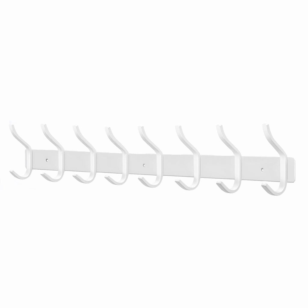 MEIJO Coat Hooks Wall Mounted, Coat Rack Wall Mounted Stainless Steel with 8 Hooks Heavy Duty Coat Hooks for Door, Bedroom, Bathroom, Kitchen - image 1