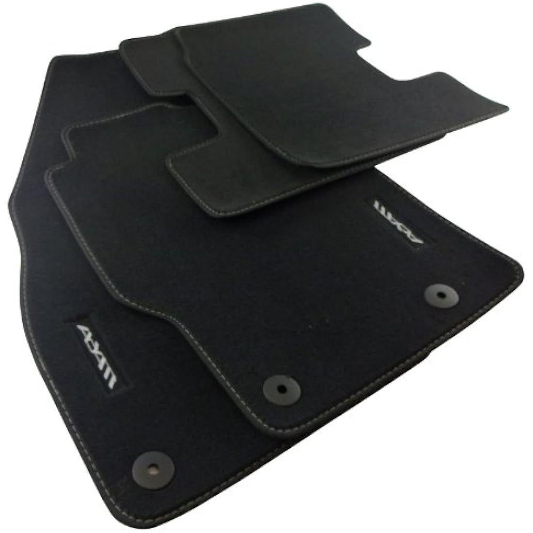 Vauxhall Adam Tailored Black Velour Carpet Floor Mats - Set of 4