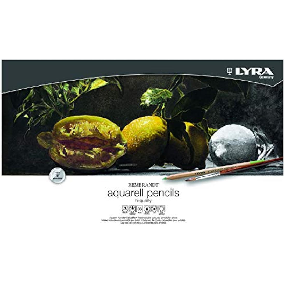 LYRA Rembrandt Aquarell Watercolour Pencil Set - 36 Assorted Colours